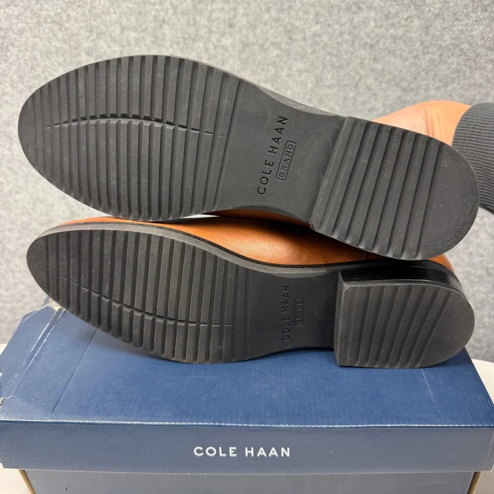 Cole Haan Grand Plus Dress Chelsea Boots Mens 13 British Tan Leather C37859